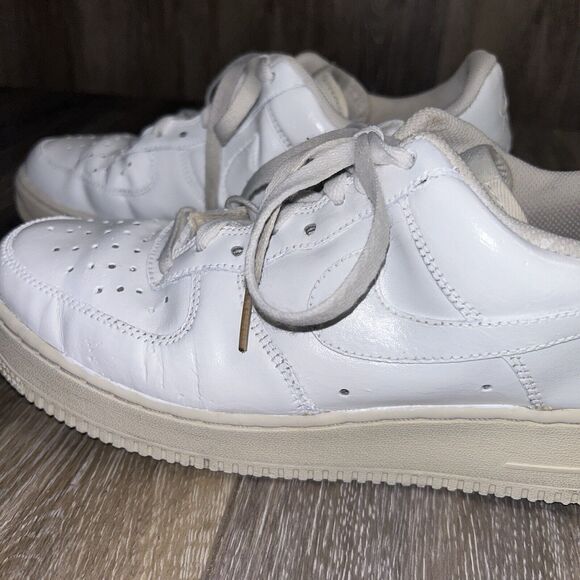 Nike Men’s US Size 9 Air Force 1 Low Triple White Shoes 315122-111 Repainted - Picture 8 of 15